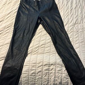 Old Navy Black Faux Leather Stevie High-Rise Leggings